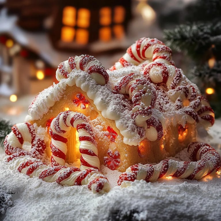 Festliche Zuckerstangen Kekse