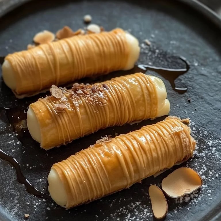 Hazelnut Custard Fillo Cigars