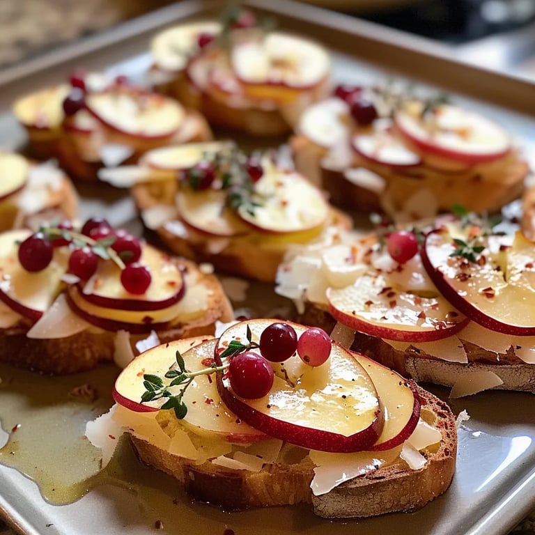 Cranberry Apple Brie Crostini