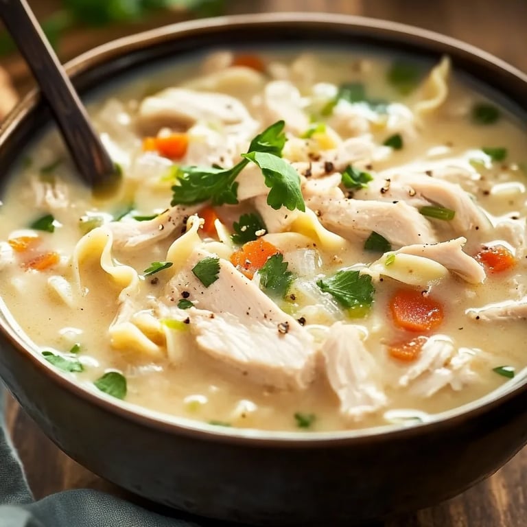 Easy Creamy Chicken Noodle Soup