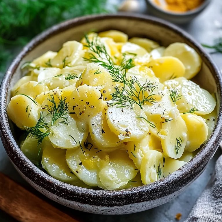Omas Kartoffelsalat mit Brühe und Dill: Ein Unglaubliches Ultimatives Rezept für 4 Personen