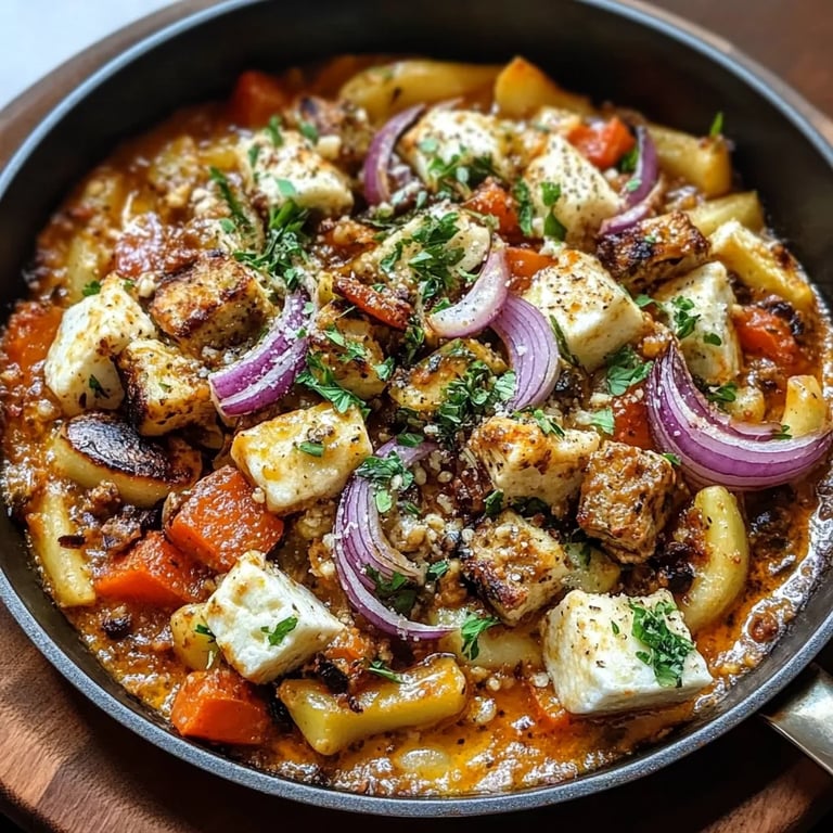 Griechische Kritharaki-Pfanne