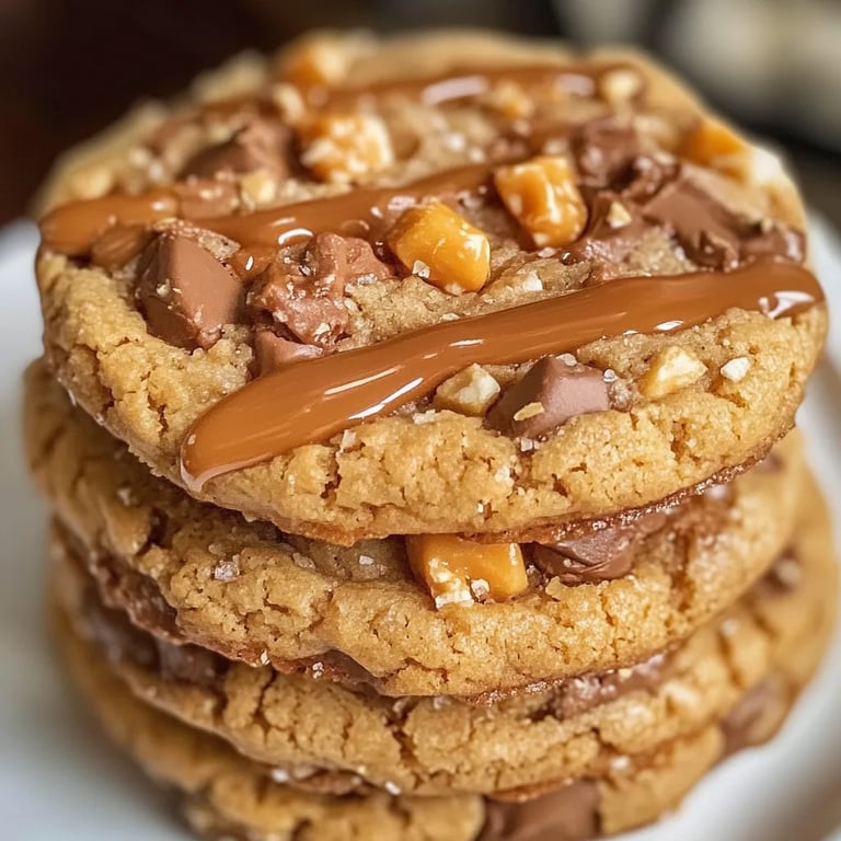 Gesalzene Karamell-Toffee-Kekse: Ein Unglaubliches Ultimatives Rezept für 12 Stücke