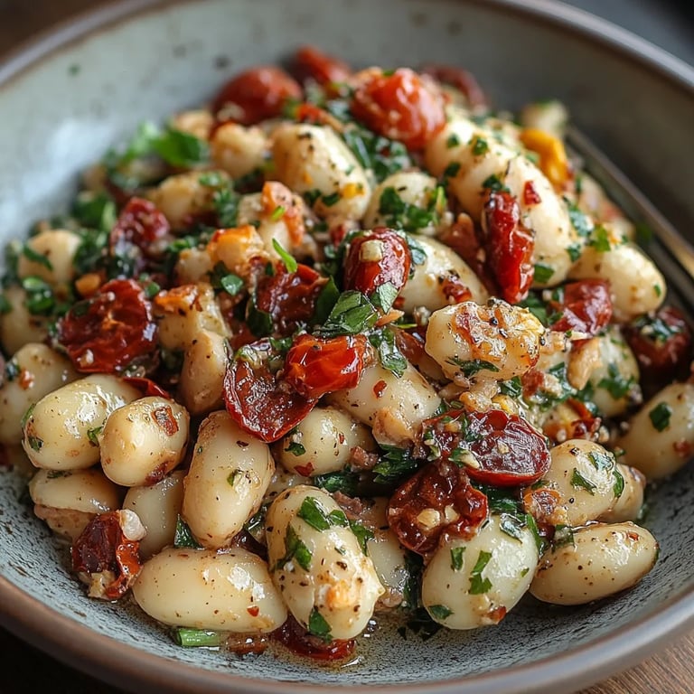 Marinierter Bohnensalat mit sonnengetrockneten Tomaten: Ein Unglaubliches Ultimatives Rezept für 5 Personen