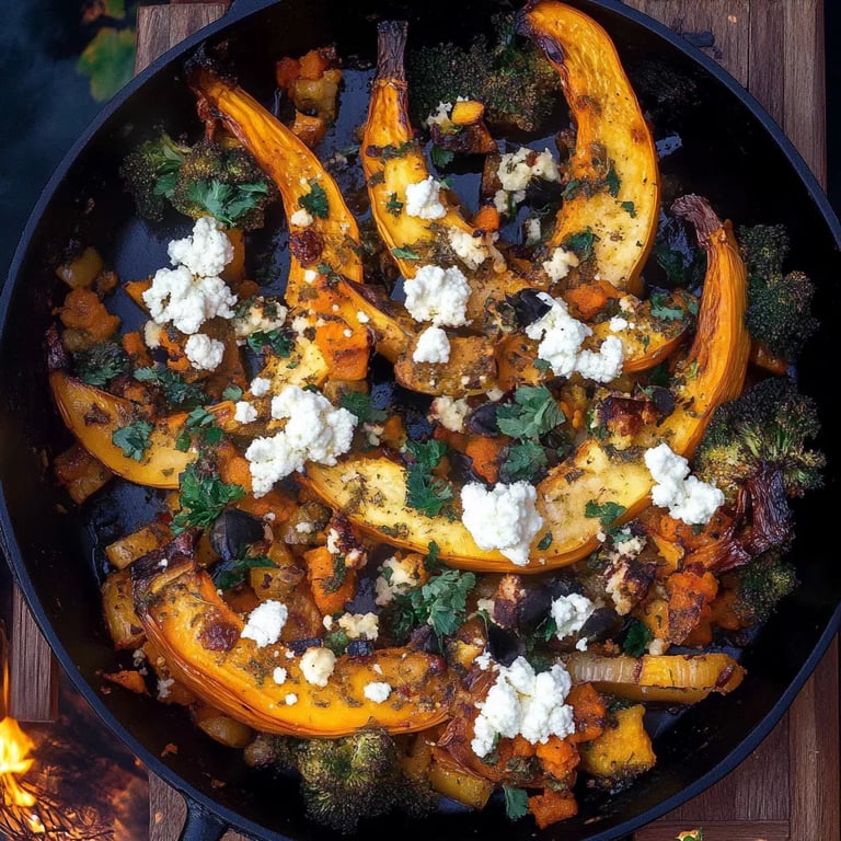 Kürbis Feta Ofen