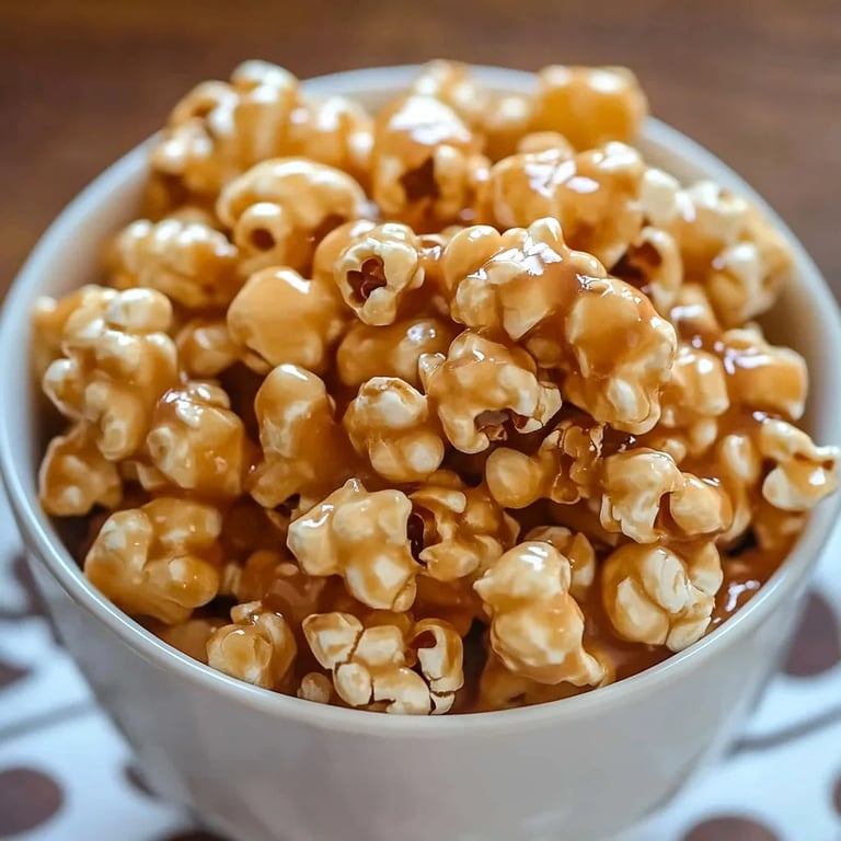 Quick Caramel Corn with Sweetened Condensed Milk