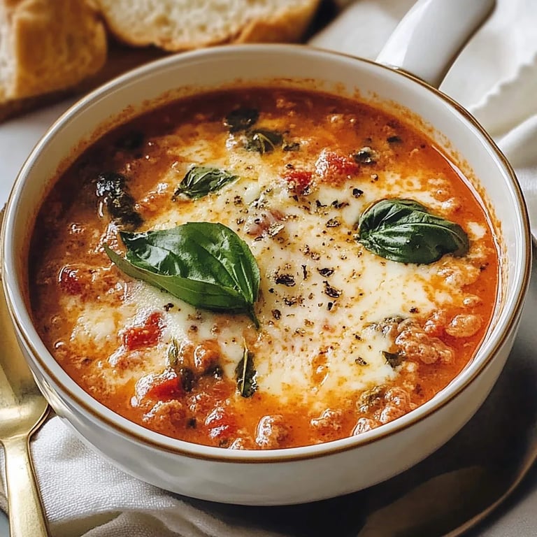 Creamy Lasagna Soup w/ Bread