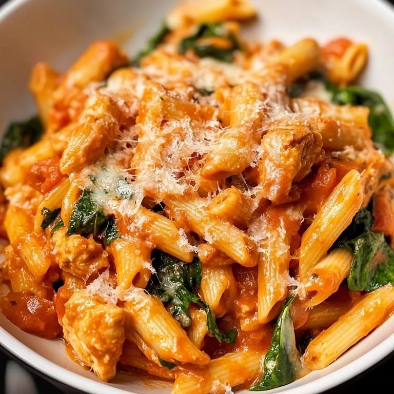 Tomato Spinach Chicken Pasta