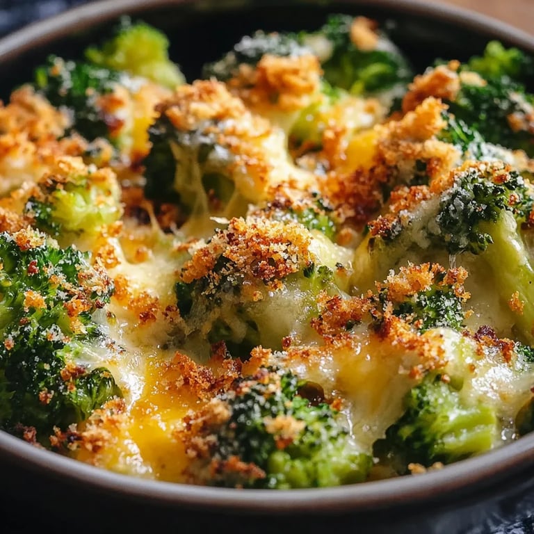 Crispy Cheese Baked Broccoli