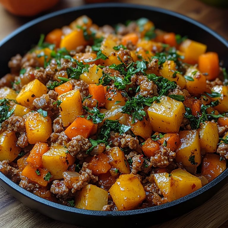 Poêle de Dinde Hachée et Patate Douce : Une Recette Incroyable Ultime