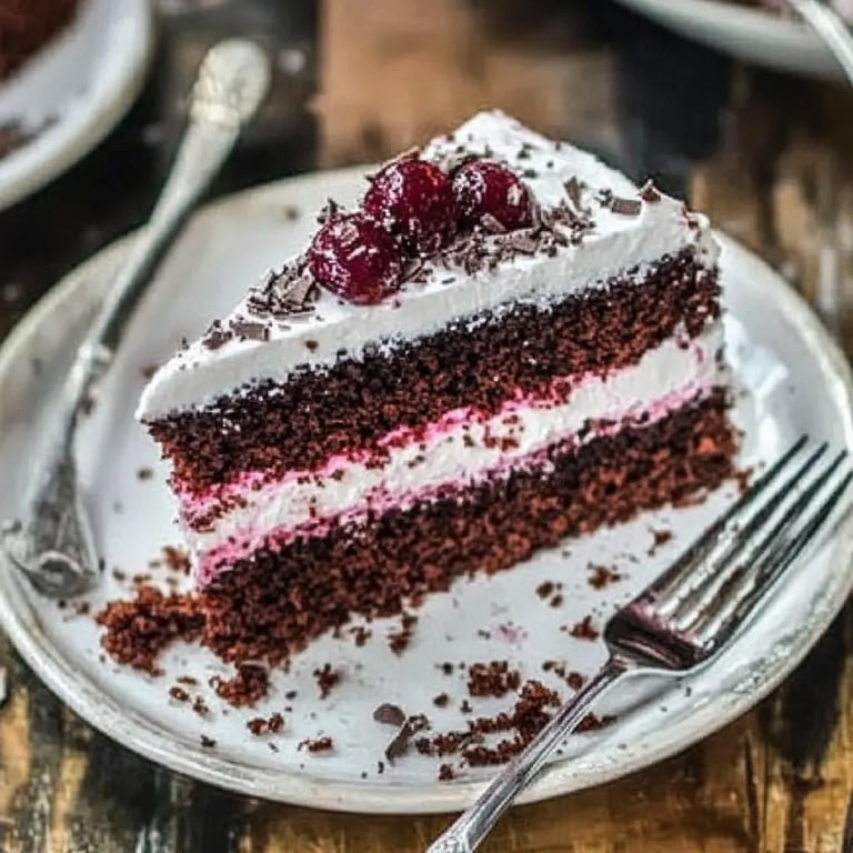 Schokoladen Preiselbeer Torte mit Schokobäumen