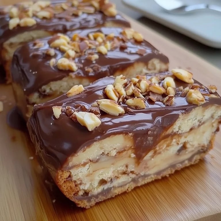 Snickers-Käsekuchen-Dessert