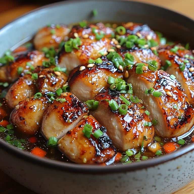 Pollo Caramelizado con Soya en Caldo de Ajo y Jengibre: Una Increíble Receta Última