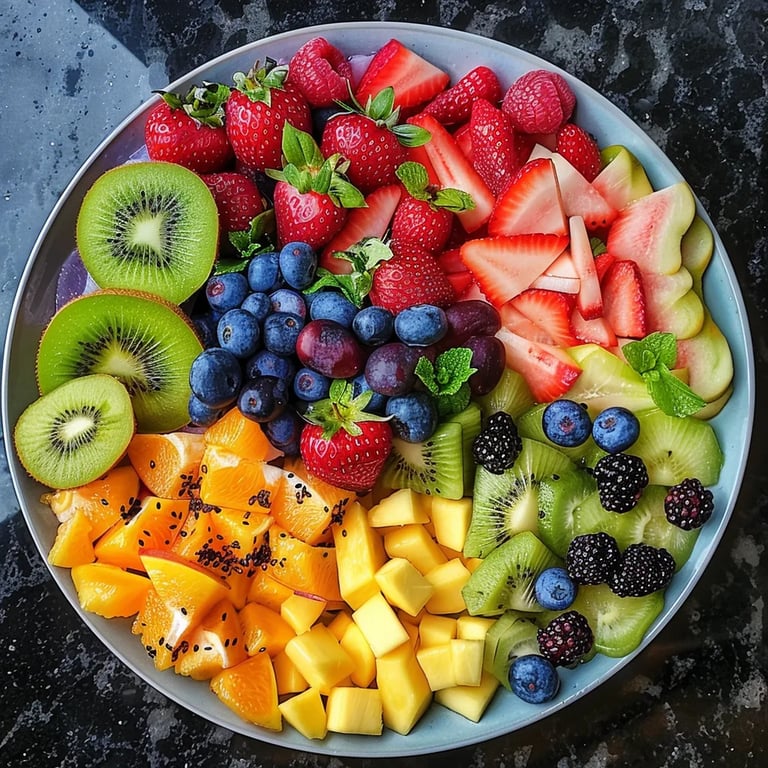 Fruit Flag and Eagle Platter