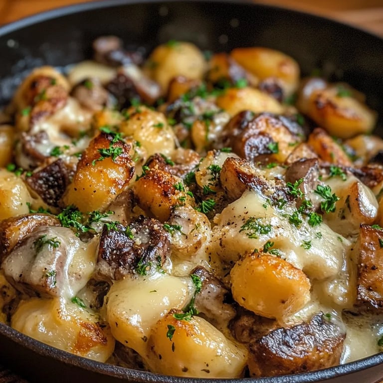 Cremige Gnocchi-Pilz-Pfanne