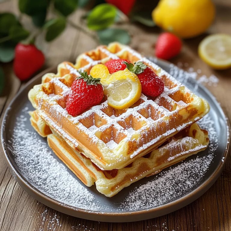 Zitronen-Quark-Waffeln