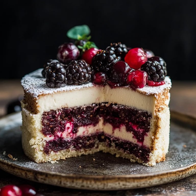 Haselnuss-Nougat-Torte mit Sauerkirschen