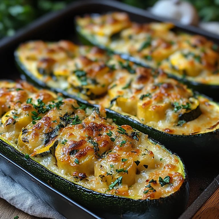 Gefüllte Zucchini-Boote mit Spinat: Ein Unglaubliches Ultimatives Rezept für 4 Personen