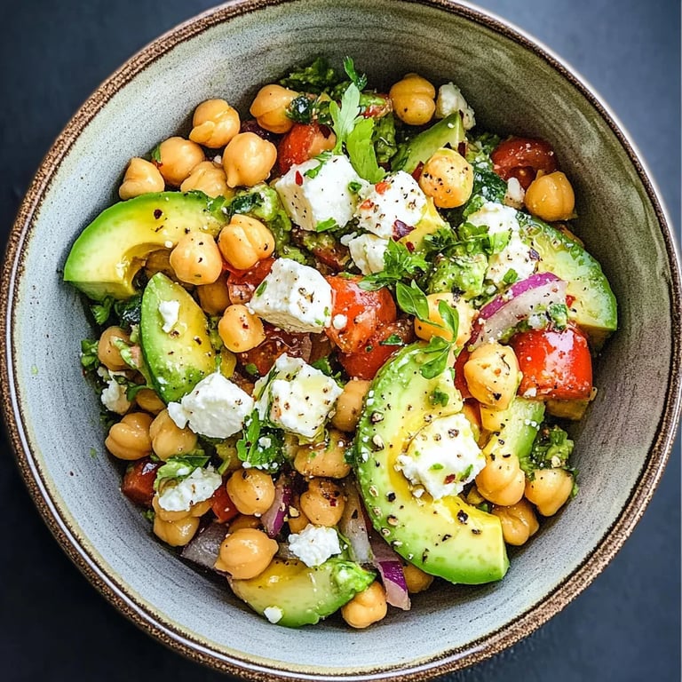Salade d'Avocat au Feta et Pois Chiches : Une Recette Incroyablement Ultime