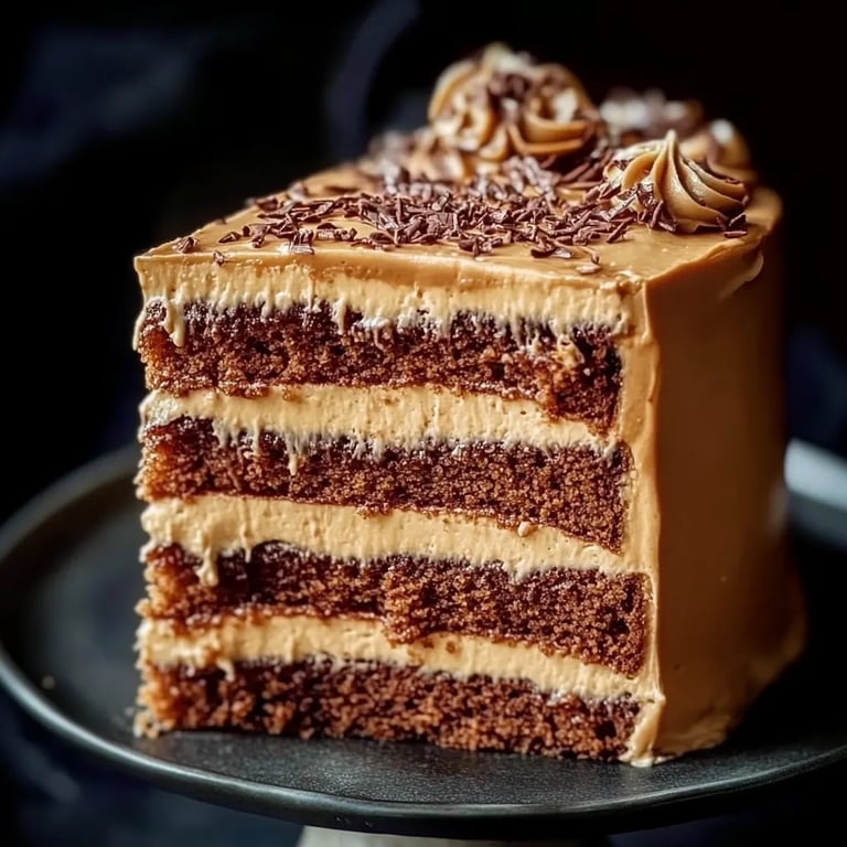 Irresistible Caramel Coffee Buttercream Cake