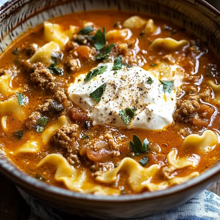 Best Ever One-Pot Lasagna Soup Recipe!