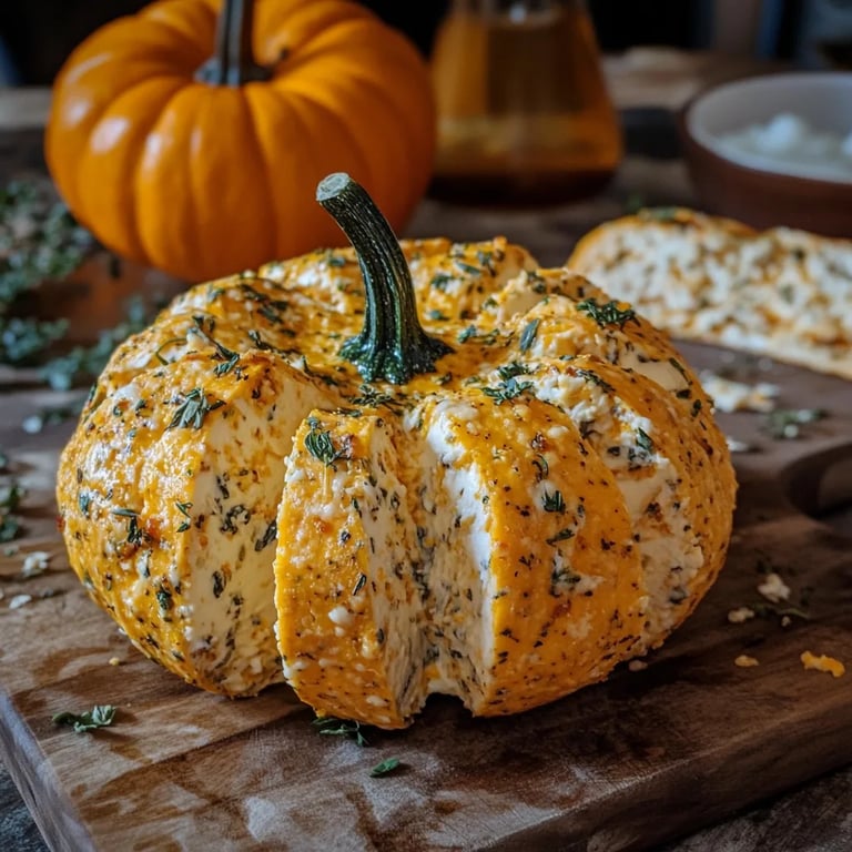 Pumpkin Shaped Cheese Ball