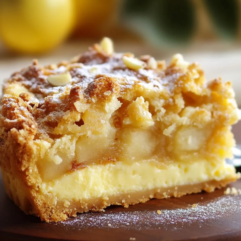 Apfelkuchen mit Pudding