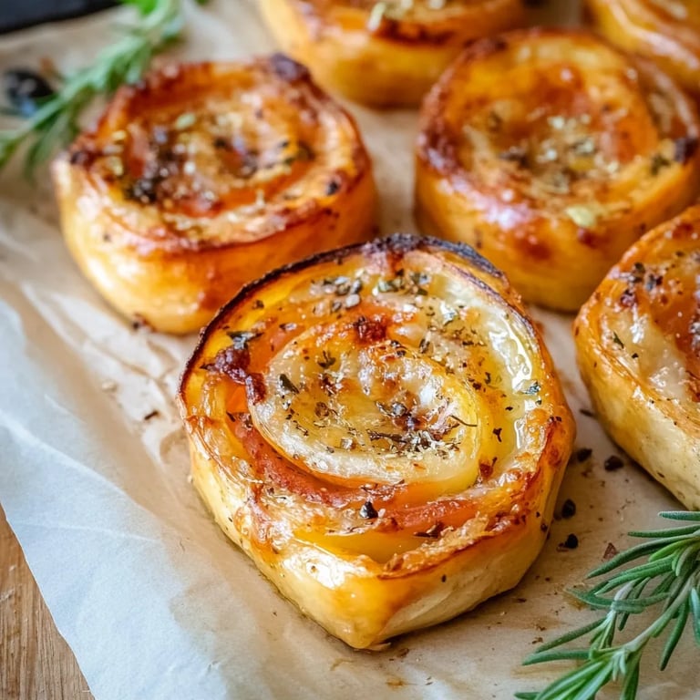 Herzhafte Blätterteigschnecken