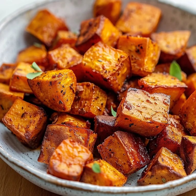 Easy Roasted Sweet Potato Cubes