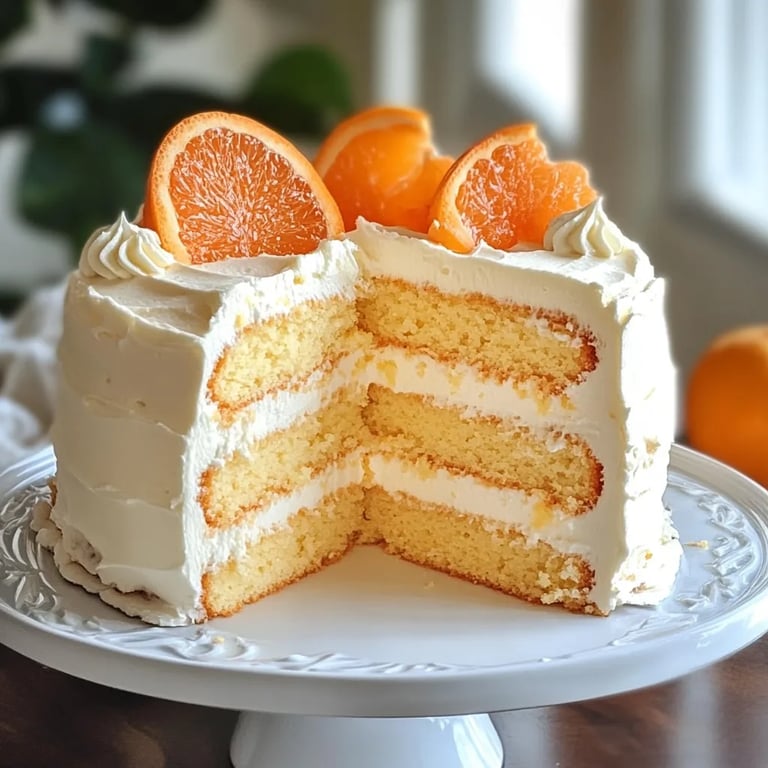 Dreamy Orange Creamsicle Cake – A Slice of Sunshine!