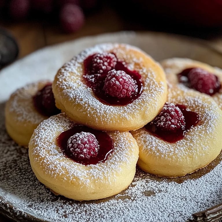 Marzipan Himbeer Plätzchen