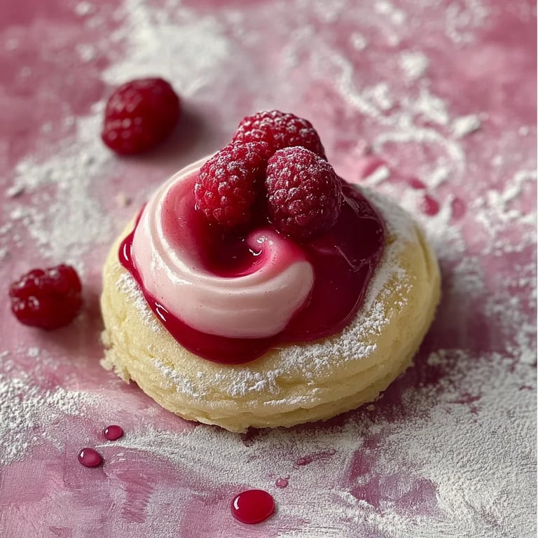 Marzipan Himbeer Plätzchen