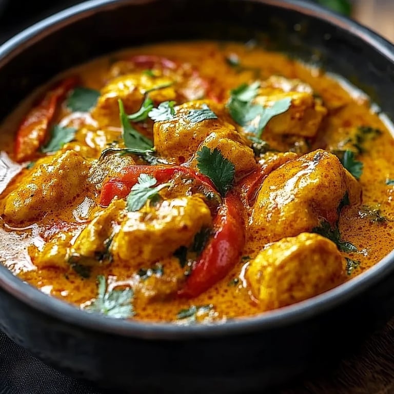 Afrikanisches Kokos-Hähnchen-Curry