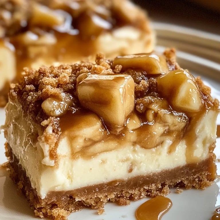 Caramel Apple Cheesecake Bars