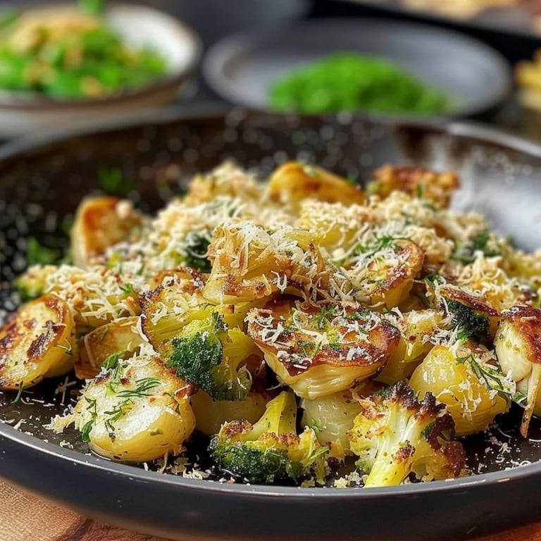 Gebratener Rosenkohl aus der Pfanne mit Parmesan