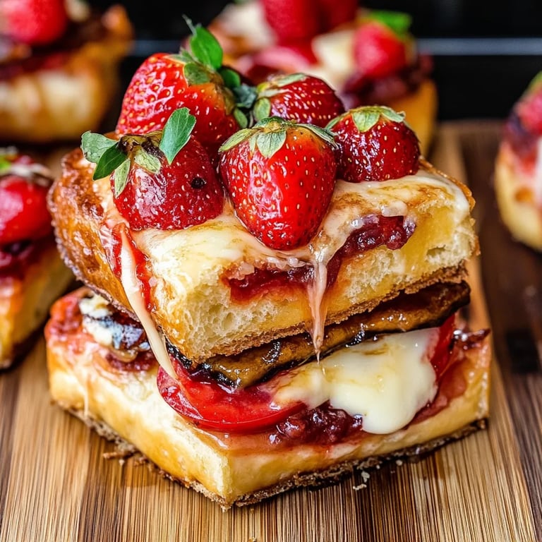 Erdbeer-Dänisch mit Frischkäse