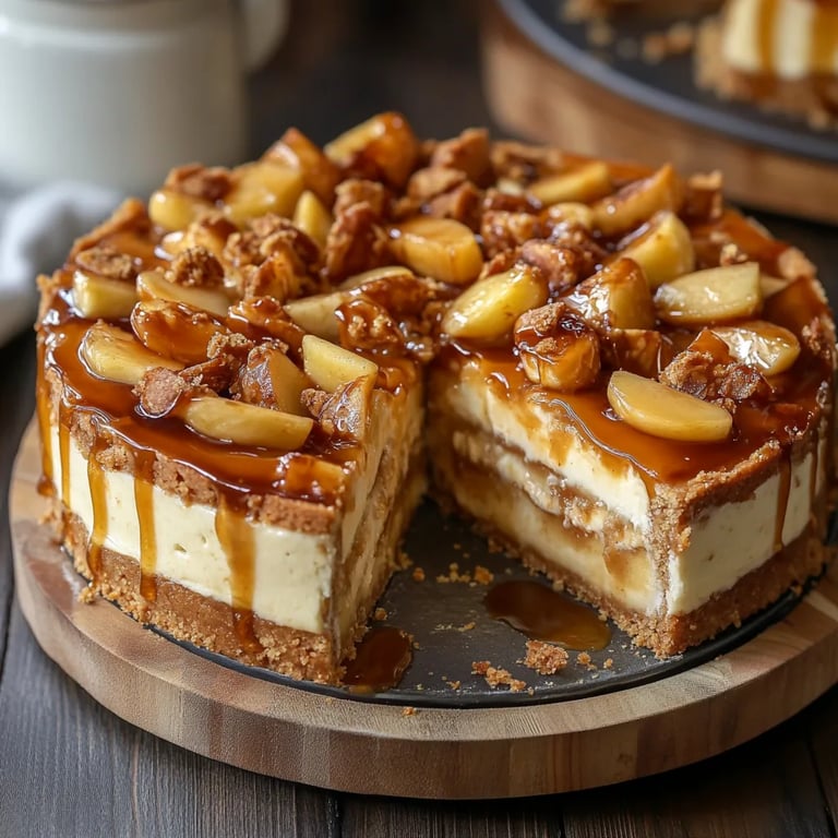 Salted Caramel Apple Pie Cheesecake Recipe