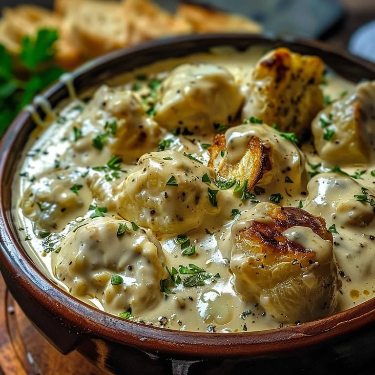 Rosenkohl in Frischkäse Senfsauce