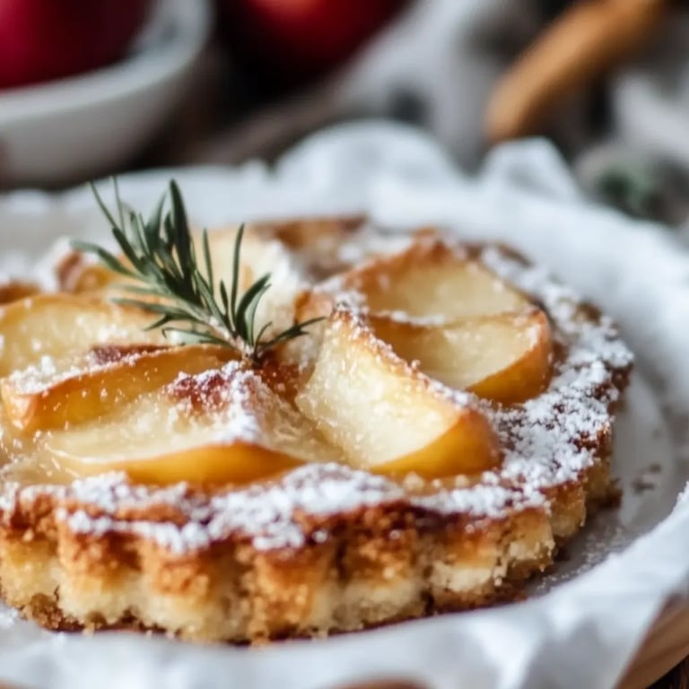 Apfel-Zimtstern-Küchlein mit Vanillesoße