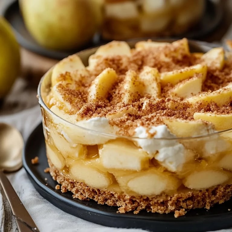 Apfelkuchen im Glas zum Löffeln