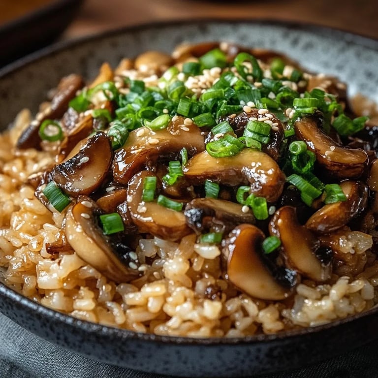 Miso Mushroom Crispy Rice