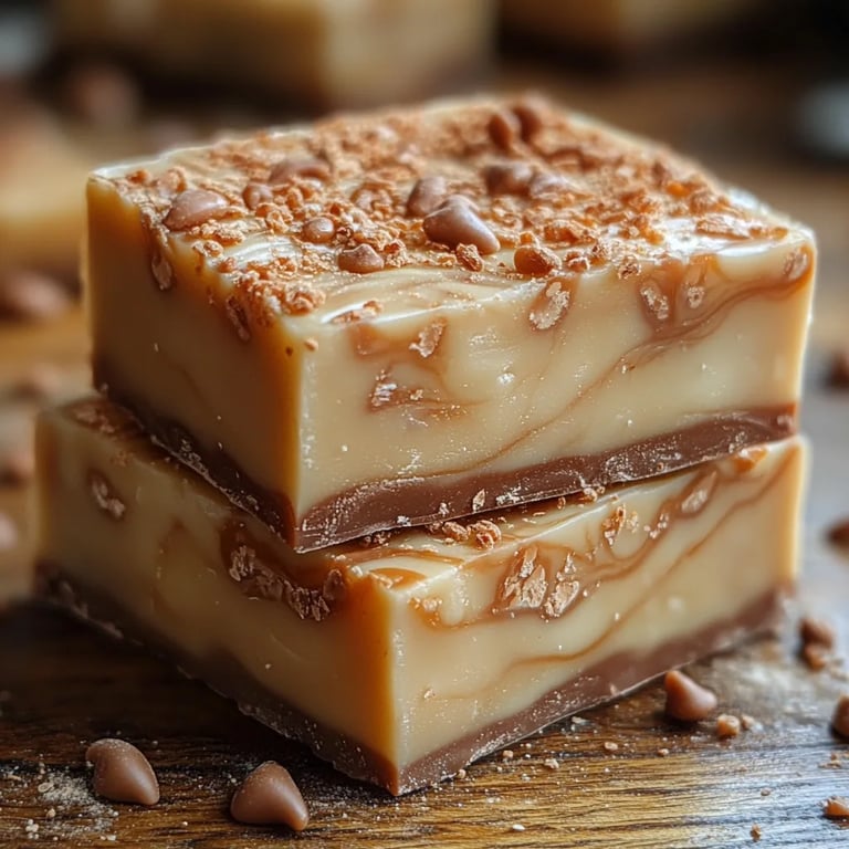 <p>Fudge de Caramelo y Chocolate Blanco: Una Increíble Receta Esencial</p>