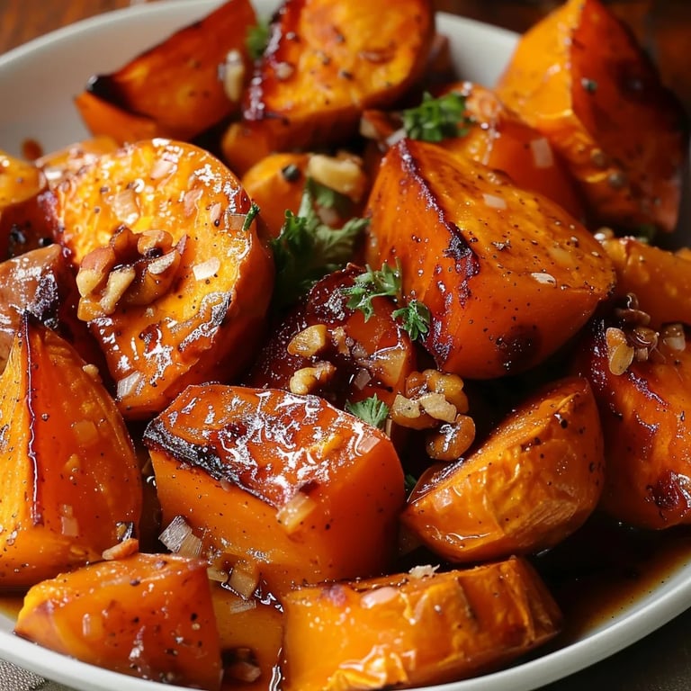 Caramelized Sweet Potatoes with Maple