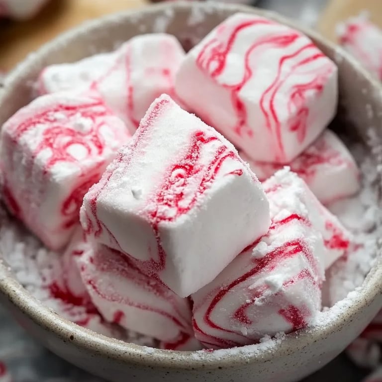 Candy Cane Marshmallows
