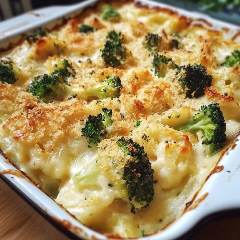 Kartoffel-Brokkoli-Auflauf mit Sahnesauce