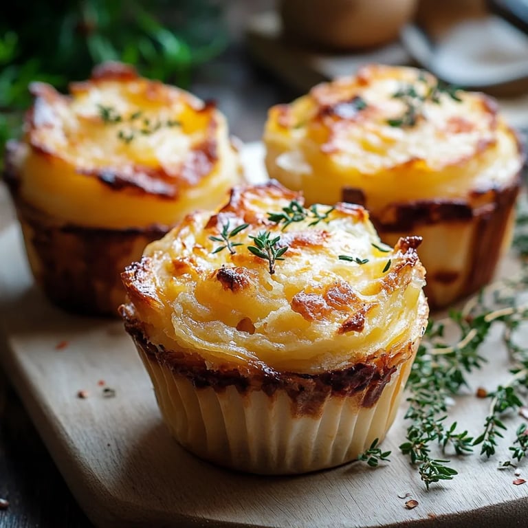 Kartoffelgratin-Rosen Muffin
