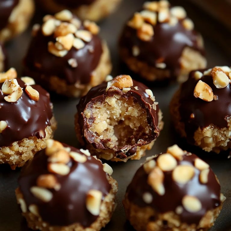 Knusprige Haselnussküsschen mit Nuss-Nougat-Füllung