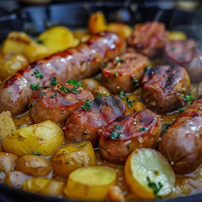 Würziger Kartoffel-Wurst-Eintopf