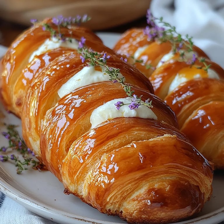 Geschlagene Ricotta mit Honig-Croissants: Ein Unglaubliches Ultimatives Rezept für 4 Personen