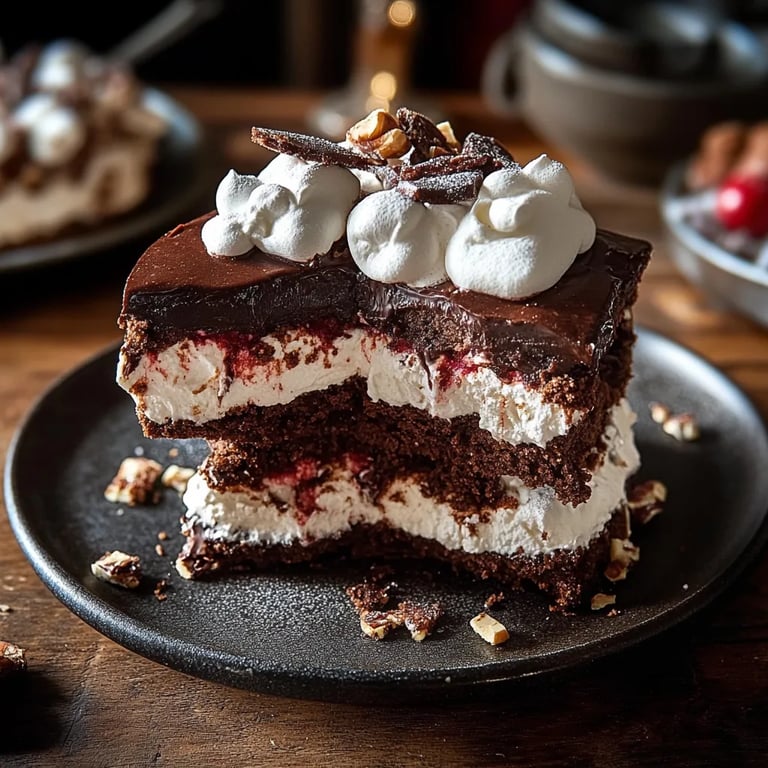 Schokoladige Himmelstorte mit Lebkuchencreme